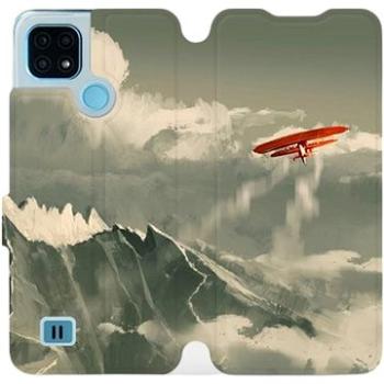 Flip pouzdro na mobil Realme C21 - MA03P Oranžové letadlo v horách (5903516747467)