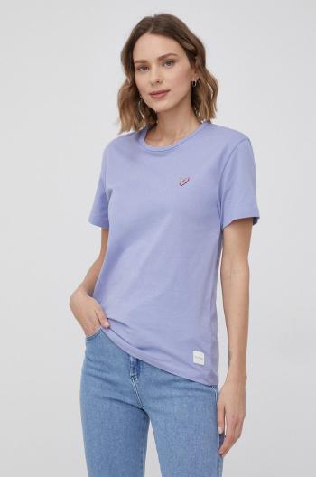 Bavlněné tričko Paul Smith fialová barva