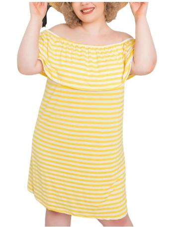 žluto-bílé pruhované šaty annabel vel. 2XL