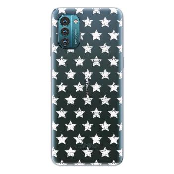 Odolné silikonové pouzdro iSaprio - Stars Pattern - white - Nokia G11 / G21