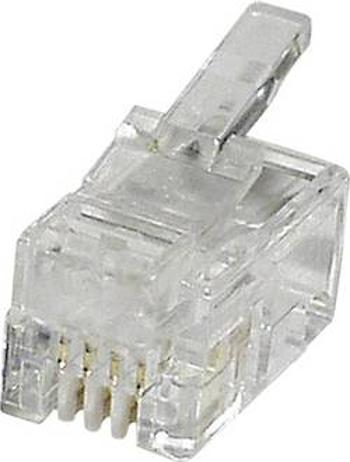 RJ45 konektor econ connect MPL44 - zástrčka, rovná RJ10 čirá, 1 ks