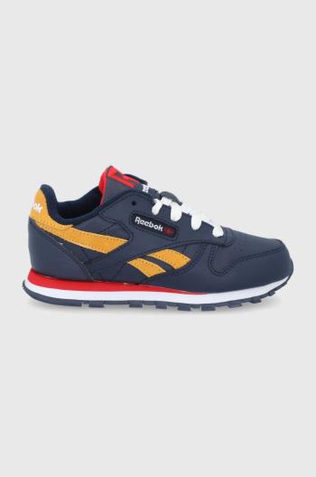 Dětské kožené boty Reebok Classic G58363 tmavomodrá barva