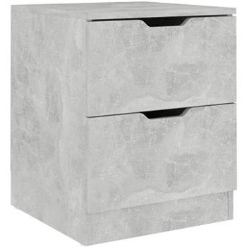 SHUMEE Noční stolek betonově šedý 40 × 40 × 50 cm dřevotříska, 326731 (326731)