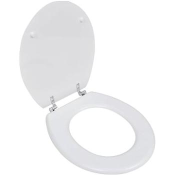 WC sedátko MDF s víkem jednoduchý design bílé (140801)