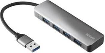 USB 3.0 hub Trust HALYX, 4 porty, 100 mm, stříbrná