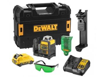 DeWalt zelený čárový laser 10,8 V 2× 360° DCE0811D1G-QW