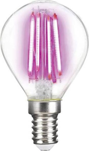 LED žárovka LightMe LM85313 230 V, E14, 4 W, růžová, A (A++ - E), kapkovitý tvar, vlákno, 1 ks