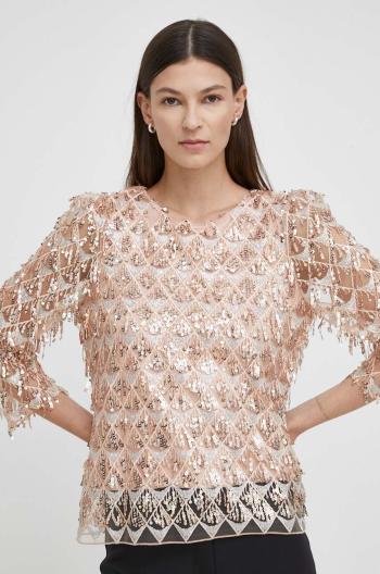 Halenka Bruuns Bazaar SweetbayBBLeonise blouse dámská, oranžová barva, vzorovaná, BBW3787