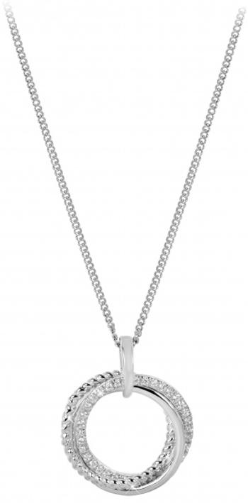 Silver Cat Blýštivý stříbrný náhrdelník s kubickými zirkony SC251-031477201