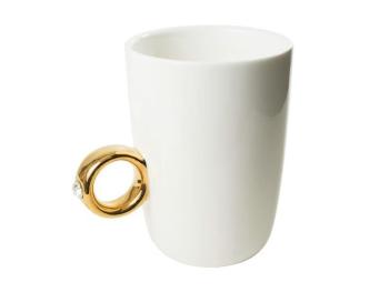 Hrnek GADGET MASTER Ring Mug White/Gold
