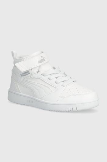 Dětské sneakers boty Puma Rebound V6 Mid AC+ PS bílá barva