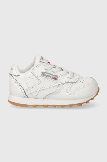 Dětské sneakers boty Reebok Classic CL LTHR bílá barva