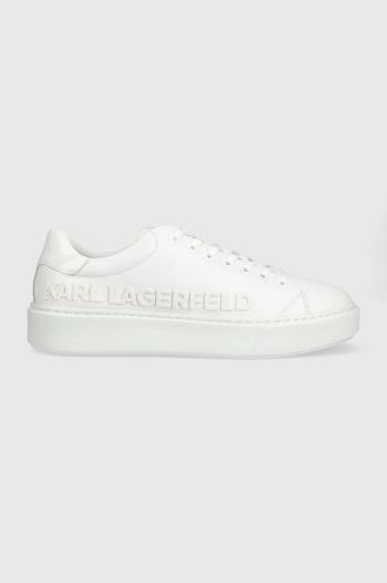 Kožené sneakers boty Karl Lagerfeld Kl52225 Maxi Kup bílá barva