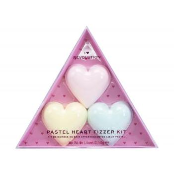 I Heart Revolution Heart Pastel Bath Fizzer Kit dárková kazeta dárková sada Strawberry