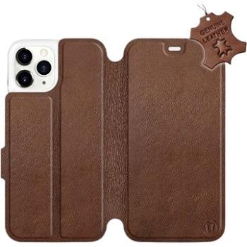 Flip pouzdro na mobil Apple iPhone 11 Pro - Hnědé - kožené -  Brown Leather (5903226977789)