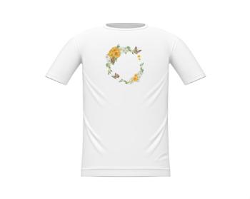 Dětské tričko Květinový rámeček s motýly