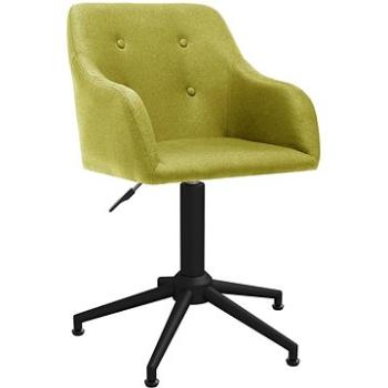 Otočná jídelní židle zelená textil, 3089468 (3089468)