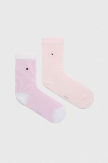 Ponožky Tommy Hilfiger 2-pack dámské, růžová barva