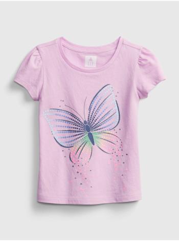 Růžové holčičí dětské tričko ss ptf gr