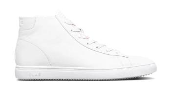 Clae Bradley Mid Tripple White Leather bílé CL21ABM02-WWL