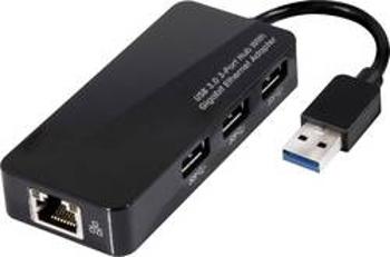 USB 3.0 hub club3D CSV-1430, 3 + 1 port, 16 mm, černá (lesklá)