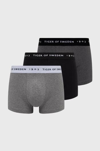 Boxerky Tiger Of Sweden (3-pack) pánské, šedá barva