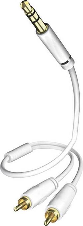 Kabel jack 3,5 mm ⇒ 2x cinch, 5 m, bílý, Inakustik