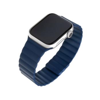 Fixed Silikonový řemínek Magnetic Strap s magnetickým zapínáním pro Apple Watch 42/44/45mm modrý