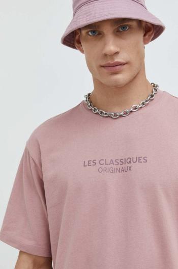 Bavlněné tričko Only & Sons růžová barva, s potiskem
