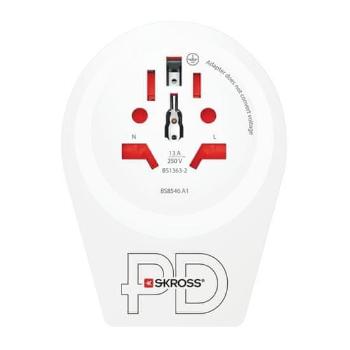 Skross cestovní adaptér Europe USB C20PD pro cizince v ČR, USB-C, PD 20W PA30USBC-PD20