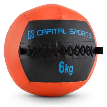 Capital Sports Wallba 6, oranžový, 6 kg, wall ball, syntetická kůže