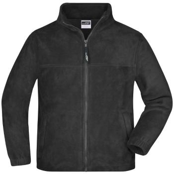 James & Nicholson Dětská fleece mikina JN044k - Černá | XXL