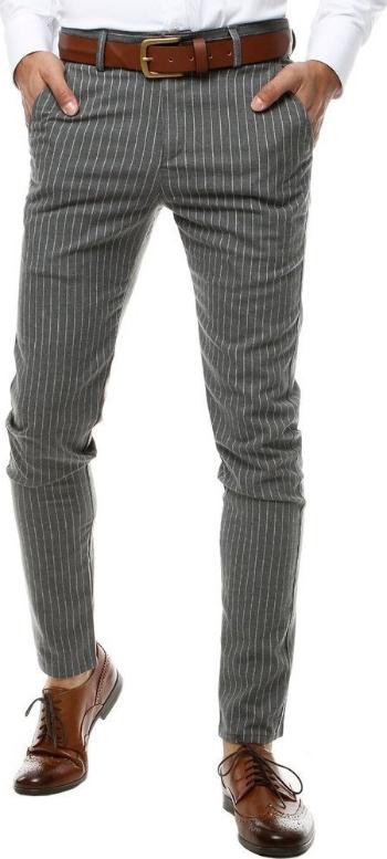Pánské šedé kalhoty s bílými pruhy (UX2564) Velikost: 30
