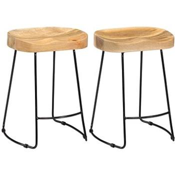 Barové stoličky Gavin 2 ks masivní mangovníkové dřevo, 247836 (247836)