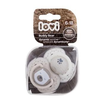 LOVI Buddy Bear Dynamic Soother 6-18m 2 ks dudlík pro děti