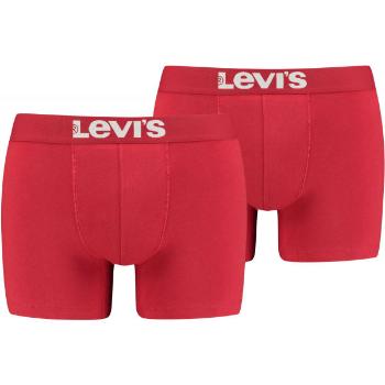 Levi's MEN SOLID BASIC BOXER 2P Pánské boxerky, červená, velikost M