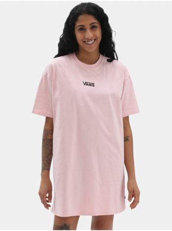 Světle růžové dámské šaty VANS Center Vee Tee