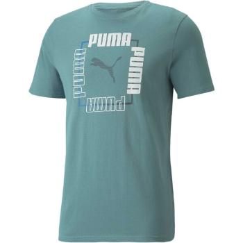 Puma PUMA BOX TEE Pánské triko, zelená, velikost XL
