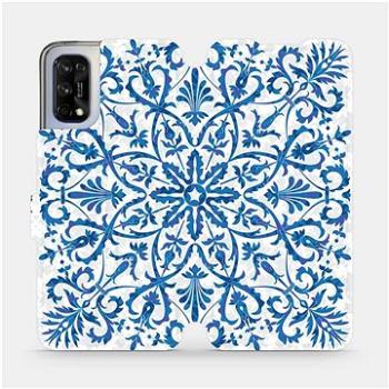 Flipové pouzdro na mobil Realme 7 5G - ME01P Modré květinové vzorce (5903516611263)