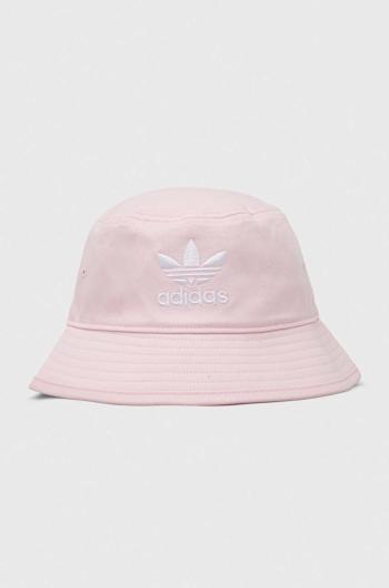 Bavlněná čepice adidas Originals růžová barva, IS4628