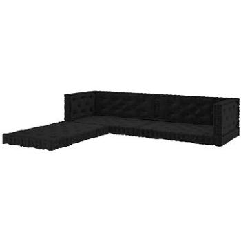 Podušky na nábytek z palet 7 ks bavlna černé (3068590)