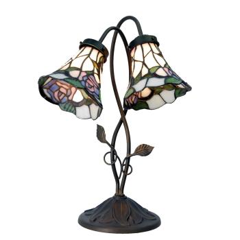 Stolní lampa Tiffany Two roses 5LL-5748
