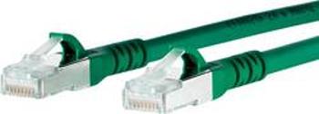 Síťový kabel RJ45 Metz Connect 1308453055-E, CAT 6A, S/FTP, 3.00 m, zelená