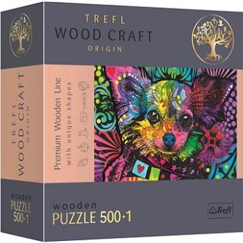 Trefl Wood Craft Origin puzzle Barevné štěně 501 dílků (20160)