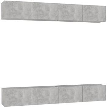 SHUMEE 4 ks betonově šedá, 100 × 30 × 30 cm (3079061)