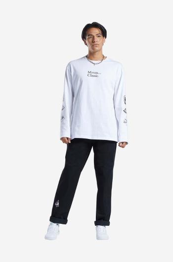 Bavlněné tričko s dlouhým rukávem Reebok Classic Skateboard Longsleeve Tee HT8175 bílá barva, s potiskem, HT8175-white