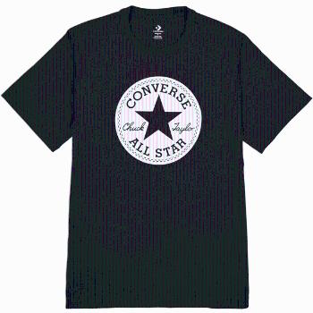 Converse STANDARD FIT CENTER FRONT CHUCK PATCH KNOCK OUT TEE Dámské tričko, černá, velikost L