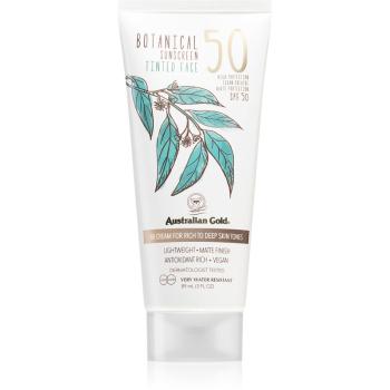 Australian Gold Botanical Tinted Face tónovací ochranný krém SPF 50 Rich-Deep Dark 88 ml