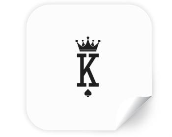 Samolepky čtverec - 5 kusů K as King