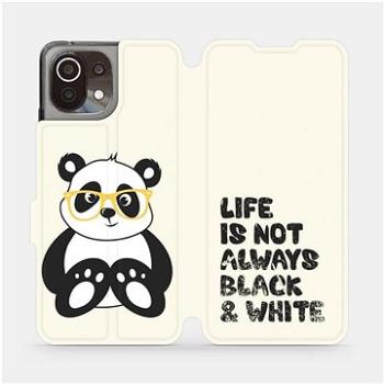 Flipové pouzdro na mobil Xiaomi Mi 11 Lite LTE / 5G - M041S Panda - life is not always black and whi (5903516700325)
